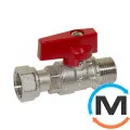 Кран прямий Bianchi 3/4" З х 1" В з накидною гайкою (red/червоний), фото 