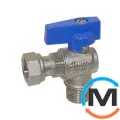 Кран кутовий Bianchi 3/4" З х 3/4" В з накидною гайкою (blue/синій), фото 