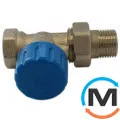 Клапан термостатичний Schlosser нікельований прямий DN15 GZ 1/2" x M22x1,5, фото 