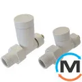 Комплект Schlosser Elegant с ручным регулированием прямой GZ 1/2" x GW 1/2" белый, фото 