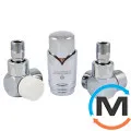 Комплект термостатический Schlosser Exclusive осевой левый GZ 1/2" x 15mm Cu хром, фото 