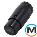 Термостатична головка Schlosser MINI Diamant RAL9005 мат, фото 