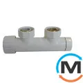 Вузол термостатичний Schlosser Duo-plex GW 3/4" x M22x1,5 кутовий лівий білий, фото 