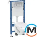 Комплект унитаза с сиденьем Kolo Idol белый с инсталляцией Geberit Duofix PRO 20 с клавишей Delta 12, фото 
