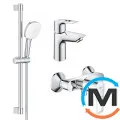 Комплект смесителей для ванной комнаты Grohe BauLoop New хром, фото 