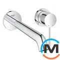 Смеситель для умывальника Grohe Essence New L-Size со стены внешняя часть хром, фото 