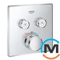 Термостат для душа скрытого монтажа Grohe Grohtherm SmartControl внешняя часть хром, фото 