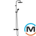 Душевая система для ванны Hansgrohe Vernis Blend 240 1jet EcoSmart с термостатом Matt Black, фото 