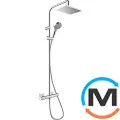 Душевая система Hansgrohe Vernis Shape Showerpipe 230 1jet EcoSmart с термостатом хром, фото 