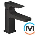 Смеситель для умывальника Hansgrohe Metropol 100 с донным клапаном push-open черный матовый, фото 
