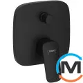 Смеситель Hansgrohe Logis скрытого монтажа ванна/душ верхняя часть Matt Black, фото 