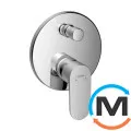 Смеситель для ванны/душа Hansgrohe Rebris S скрытый монтаж внешняя часть Chrome, фото 