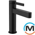 Смеситель для умывальника Hansgrohe Finoris 110 с донным клапаном push-open черный матовый, фото 