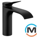 Смеситель для умывальника Hansgrohe Vivenis 110 с донным клапаном pop-up черный матовый, фото 