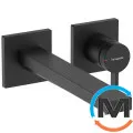 Смеситель Hansgrohe Tecturis E 225 для умывальника из стены Matt Black, фото 