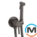 Гигиенический душ Paffoni Tweet Round Brushed Black Chrome, фото 