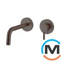 Смеситель для умывальника Paffoni Light настенный излив 17.8 см Brushed Black Chrome, фото 