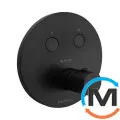 Термостат для душа Paffoni Compact box скрытого монтажа (2 функции) черный матовый, фото 