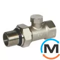 Кран Royal Thermo вентильный на обратную подводку прямой 1/2 ", Диаметр резьбы: 1/2", Исполнение: Прямой, Цвет: Никелированный, фото 