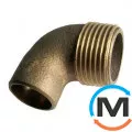 Коліно мідне IBP 90° ПхНР 22 - 3/4", Варіант: Просте, Градус (град.): 90, Тип різьблення: Зовнішня, Діаметр різьблення: 3/4", Діаметр (мм): 22, фото 