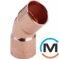 Колено Ø28 (медное) 2 муфти 45° -101459 Viega GmbH 95041, Вариант: 2 муфты, Градус (град.): 45, Исполнение: Короткое, Диаметр (мм): 28, фото 