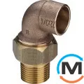 Збірка кутова Ø22 х 3/4" З (бронзова) -114909 Viega GmbH 94098g, Тип різьблення: Зовнішня, Діаметр різьблення: 3/4", Виконання: Кутовий, Діаметр (мм): 22, фото 