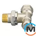 Клапан радіаторний Danfoss RLV-S-15 кутовий, Діаметр різьблення: 1/2", Виконання: Кутовий, Колір: Нікельований, фото 