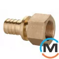 Перехідник Aquapex з внутрішнім різьбленням 20 x Rp 1/2", Тип різьблення: Внутрішня, Діаметр різьблення: 1/2", Діаметр (мм): 20, Робочий тиск (бар): 10, Матеріал: Латунь, фото 