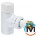 Термостатический клапан Oventrop угловой "Е" 1/2", белый, Диаметр резьбы: 1/2", Исполнение: Угловой, Цвет: Белый, фото 