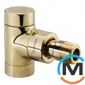 Клапан обратного потока Oventrop угловой "Combi E" 1/2", позолоченый, Диаметр резьбы: 1/2", Исполнение: Угловой, Цвет: Золотой, фото 