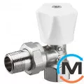 Клапан Oventrop ручной НRV Ду 15 (угловой), Диаметр резьбы: 1/2", Исполнение: Угловой, Цвет: Никелированный, фото 