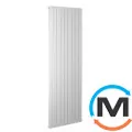 Трубчастий радіатор Betatherm Blende 2 1600x394x92 мм вертикальний RAL9016 (білий), Підключення радіатора: Нижнє, Колір: Білий, Конструктив: Трубчастий, Висота (мм): 1600, Кількість секцій: 7, Довжина (мм): 394, фото 
