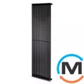 Трубчатый радиатор Betatherm Metrum BM6 1800x465x92 мм вертикальный RAL9005 (чёрный-матовый), Цвет: Черный, Длина (мм): 465, Макс. Температура (град.): 110, фото 