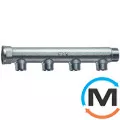 Колектор FAR 4 відведення 1"x3/4" ТР, Кількість виходів: 4, Тип колектора: Простий, Діаметр вхід/вихід: 1", Діаметр підводів: 3/4", Різьблення підводів: Трубна, фото 
