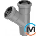 Трійник каналізаційний Valsir 110/110 67°, Вид каналізації: Внутрішня, Тип каналізації: Проста, Градус (град.): 67, Модифікація: 110/110 67°, Діаметр (мм): 100, Матеріал: Полівінілхлорид (ПВХ), фото 