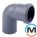 Коліно каналізаційне Magnaplast 125/87, Варіант: Просте, Вид каналізації: Внутрішня, Тип каналізації: Проста, Градус (град.): 90, Діаметр (мм): 125, Матеріал: Поліпропілен PPR, фото 