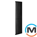 Трубчастий радіатор Betatherm Quantum 1 1800x405x104 мм вертикальний RAL 9005 (чорний-матовий), Підключення радіатора: Нижнє, Колір: Чорний, Конструктив: Трубчастий, Висота (мм): 1800, Кількість секцій: 10, Довжина (мм): 405, фото 