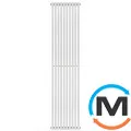 Трубчатый радиатор Betatherm Quantum 1 1800x485x104 мм вертикальный RAL9016 (белый), Подключение радиатора: Нижнее, Цвет: Белый, Высота (мм): 1800, Глубина (мм): 485, Кол-во секций: 12, фото 