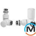 Комплект термостатический Vario Term VISION REGULATED угловой левый White, фото 