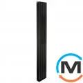 Радиатор Betatherm Quantum 2 1800*285 (Черный RAL 9005M, подк. №99), Подключение радиатора: Нижнее, Цвет: Черный, Высота (мм): 1800, Глубина (мм): 85, Кол-во секций: 7, фото 