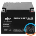 Акумулятор LogicPower AGM LPM 12V - 26 Ah, Ємність, Ah: 26, Номінальна напруга АКБ, V: 12, фото 