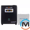 Комплект резервного живлення для котла LogicPower ДБЖ + мультигелева батарея (UPS W500 + АКБ MG 590W), фото 