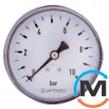 Манометр аксіальний Afriso 50мм, 0-6 бар, з'єдн. 1/4", к.т. 1,6 тип RF металевий, фото 