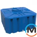 Емкость накопительная Евро Пласт пищевая Куб 990*990*600 2-ш. синяя 500 л. прямоугольная, фото 