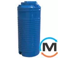 Ємність накопичувальна Євро Пласт харчова Висока Ø 502*1220 2-ш. синя 200 л. вертикальна, фото 