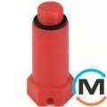 Пробка з різьбленням ASG 1/2" Л червона ППР (Сірий), фото 