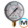 Манометр Tervix Pro Line 100 0-16 бар 1/2" рад., Виконання: Радіальний (Вертикальний), Робочий тиск (бар): 16, Діаметр корпусу (мм): 100, фото 