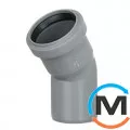 Колено канализационное Magnaplast 125/30, Вариант: Простое, Вид канализации: Внутренняя, Тип канализации: Простая, Градус (град.): 30, Диаметр (мм): 125, Материал: Полипропилен PPR, фото 