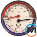 Термогидрометр аксиальный TH Afriso 20-120°C,80мм,0-60 м вод. ст.,1/2", фото 