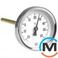 Термометр биметалический Afriso 100 мм, шток 100 мм, T 0…120°C, соед. 1/2" металлический, фото 